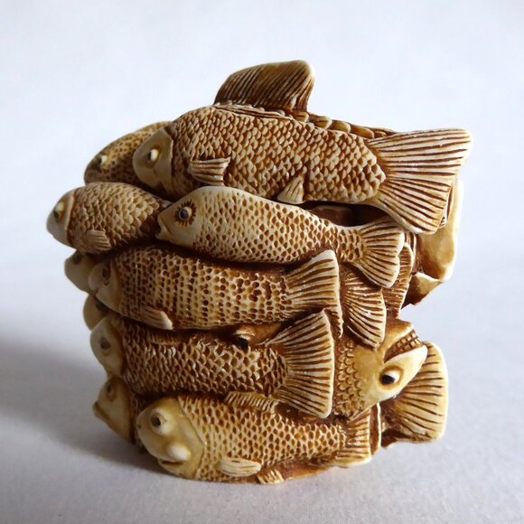 RETIRED 1993 HARMONY KINGDOM JEST BOX SCHOOL’S OUT FISH LIDDED TRINKET BOX - Picture 8 of 11